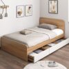Tempat Tidur Minimalis Modern Simple dengan Laci Samping