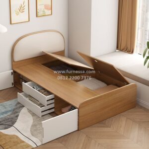 Tempat Tidur Minimalis Modern dengan Penyimpanan Tatami