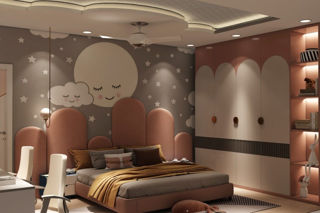 inspirasi desain bunk beds kustom untuk anak perempuan
